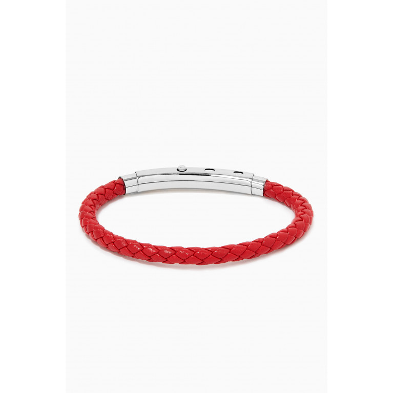 Roderer - Dino Bracelet in Woven Leather Red
