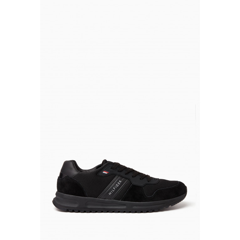 Tommy Hilfiger - Modern Trainers in Suede & Mesh Black