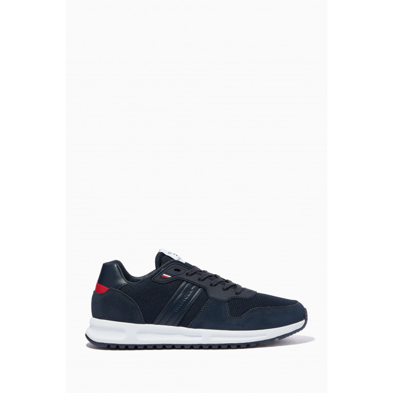 Tommy Hilfiger - Modern Trainers in Suede & Mesh Blue