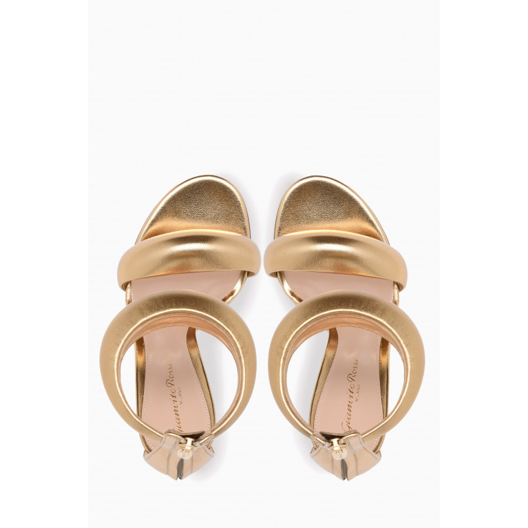 Gianvito Rossi - Bijoux 105 Sandals in Metallic Nappa Gold