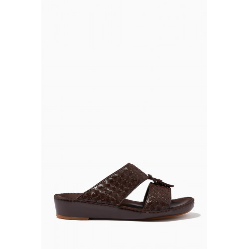 Private Collection - Cinghia Treece Stitched Sandals in Softcalf