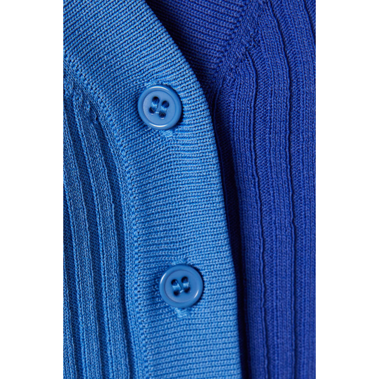 Staud - Shoko Sweater Dress in Ribbed Knit Blue