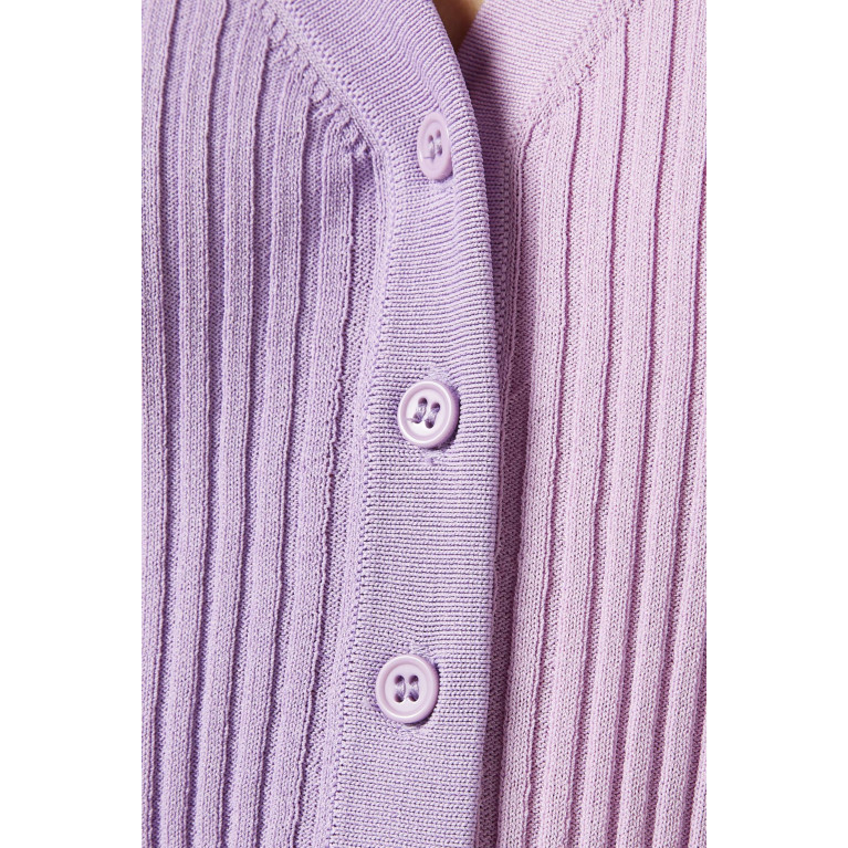 Staud - Shoko Sweater Dress in Ribbed Knit Purple