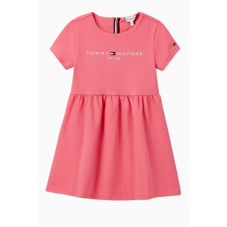 Tommy Hilfiger - Essential Dress in Stretch Organic Cotton Pink
