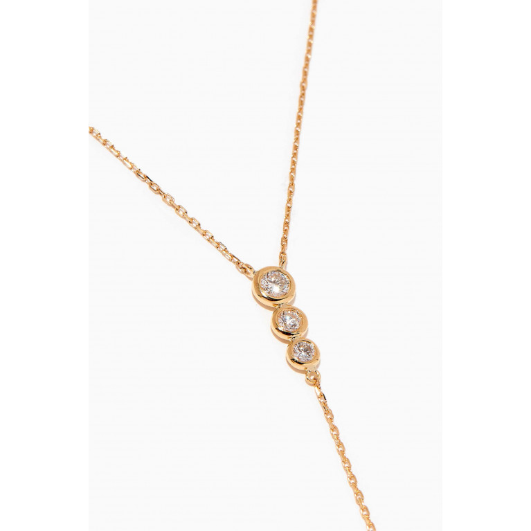 The Golden Collection - Drop Necklace with Diamonds in 18kt Yellow Gold