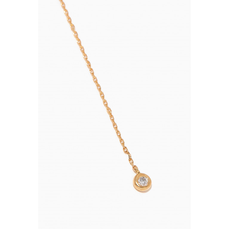 The Golden Collection - Drop Necklace with Diamonds in 18kt Yellow Gold