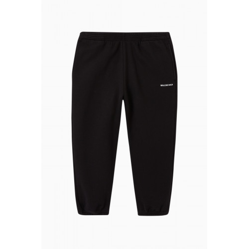 Balenciaga - Logo Sweatpants in Cotton Jersey Black