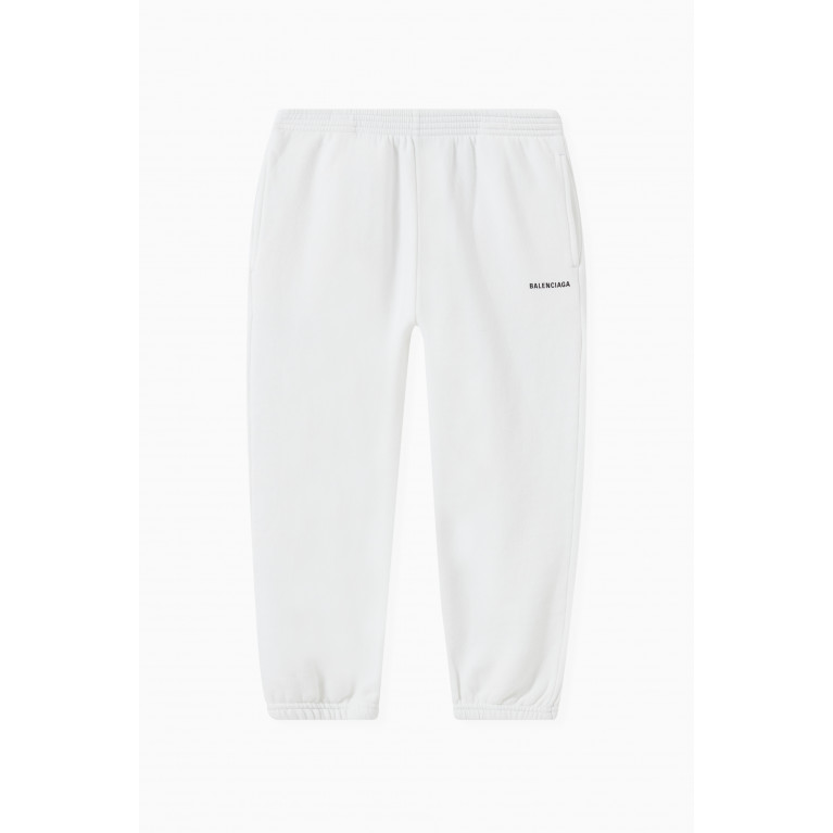 Balenciaga - Logo Sweatpants in Cotton Jersey White
