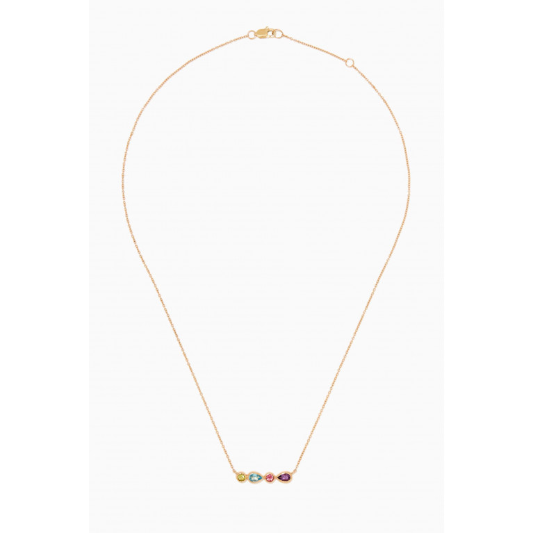 Anzie - Classique Micro Bar Necklace in 14kt Yellow Gold