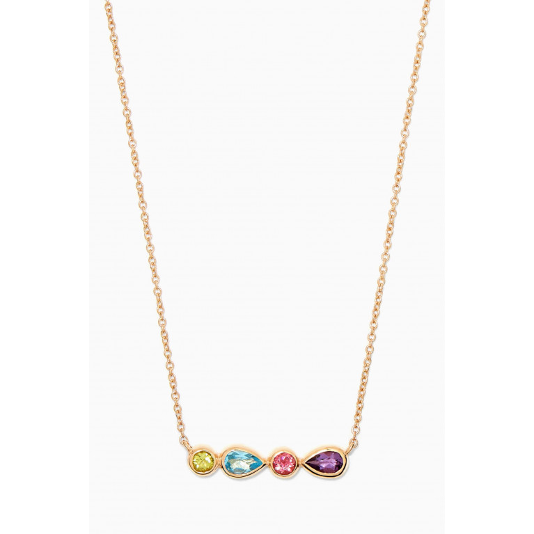 Anzie - Classique Micro Bar Necklace in 14kt Yellow Gold