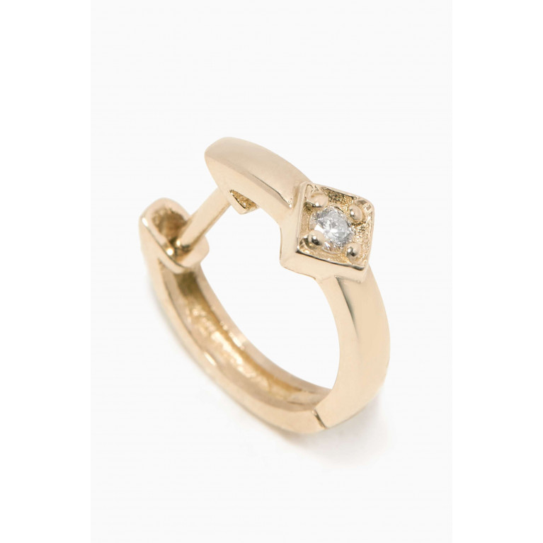 Anzie - Cleo Square Diamond Huggies in 14kt Yellow Gold