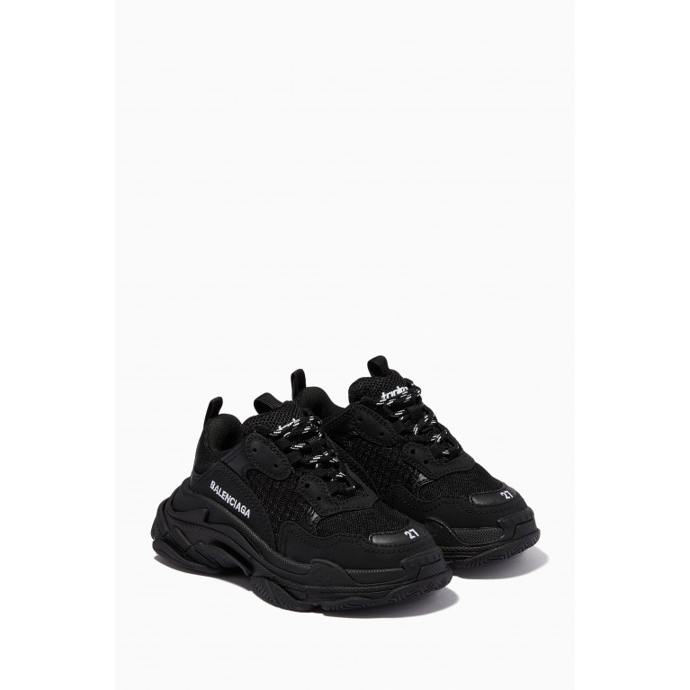 Balenciaga - Triple S Sneakers in Double Foam & Mesh Black