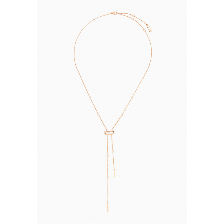 Messika - Move Uno Diamond Tie Necklace in 18kt Rose Gold