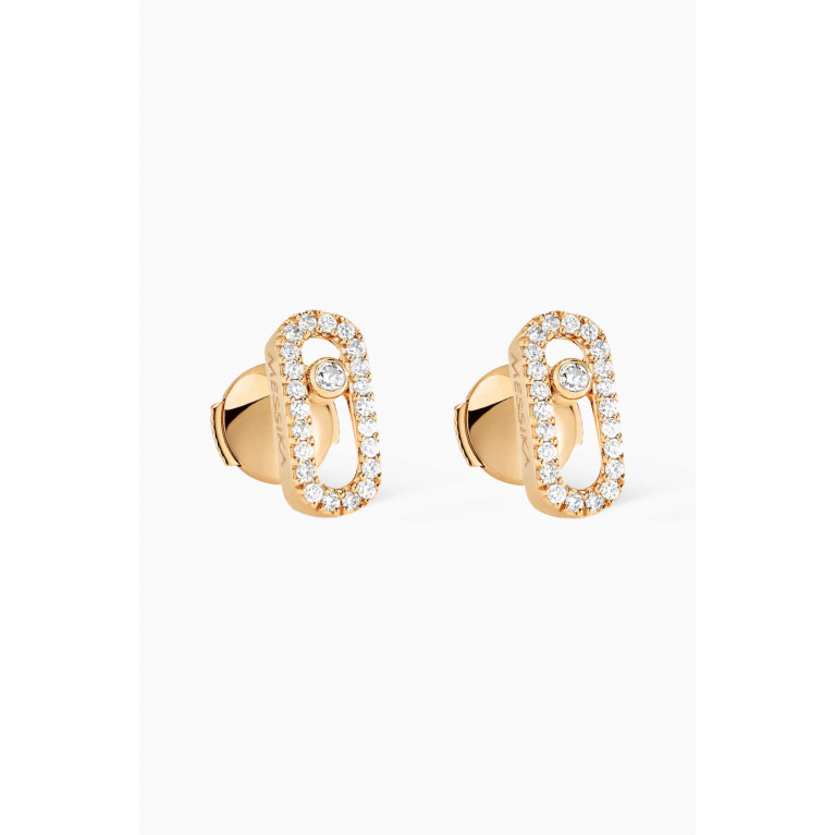 Messika - Move Uno Diamond Earrings in 18kt Yellow Gold Yellow