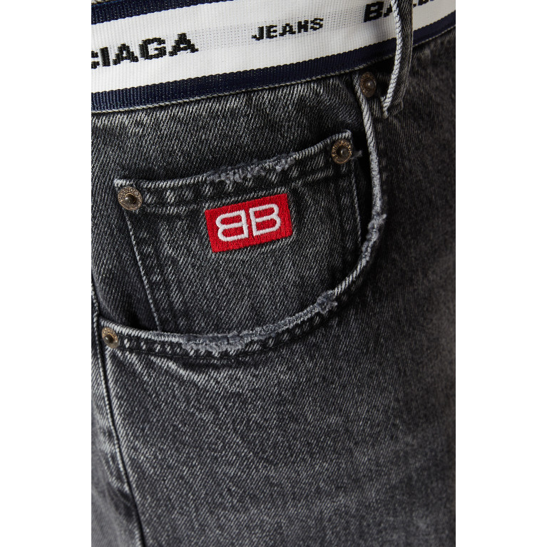 Balenciaga - Logo Waistband Jeans in Organic Japanese Denim