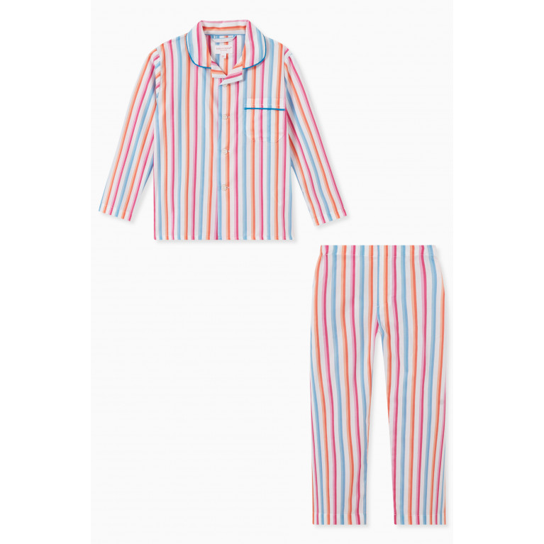 Derek Rose - Capri Pyjama Set in Cotton Multicolour