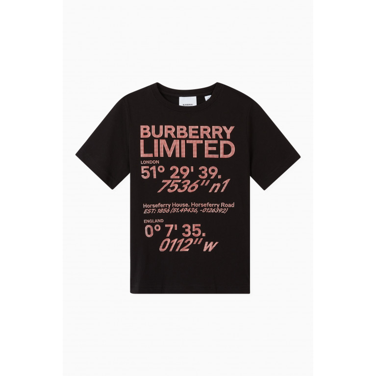 Burberry - T-shirt with Coordinates in Cotton