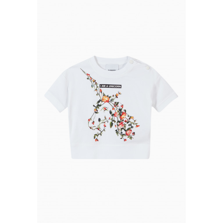 Burberry - English Rose Print T-shirt in Cotton