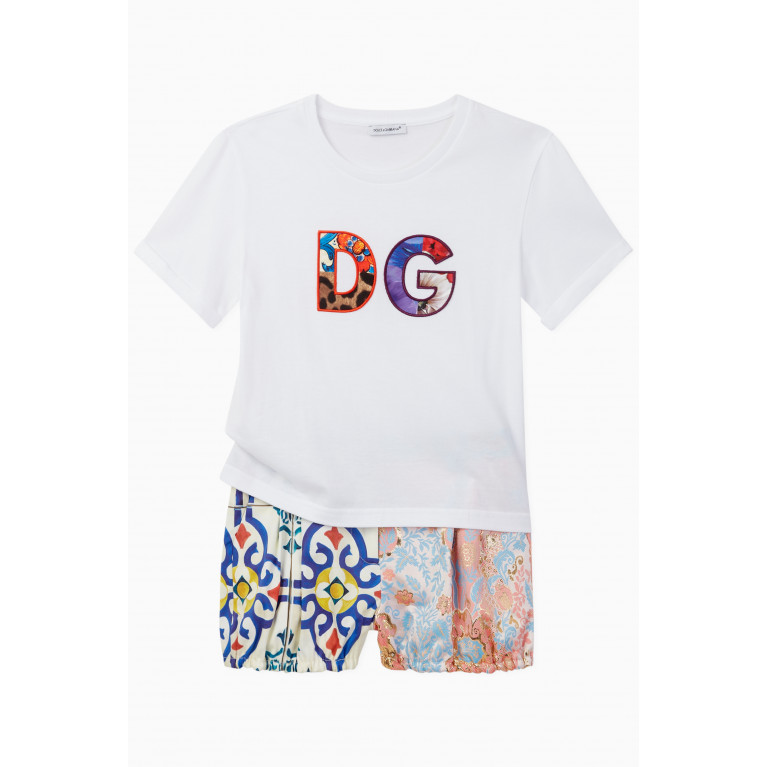 Dolce & Gabbana - Patchwork Shorts in Brocade and Twill