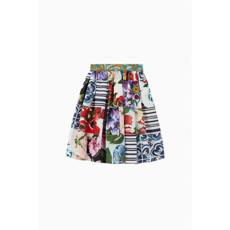 Dolce & Gabbana - Patchwork Cotton Poplin Circle Skirt