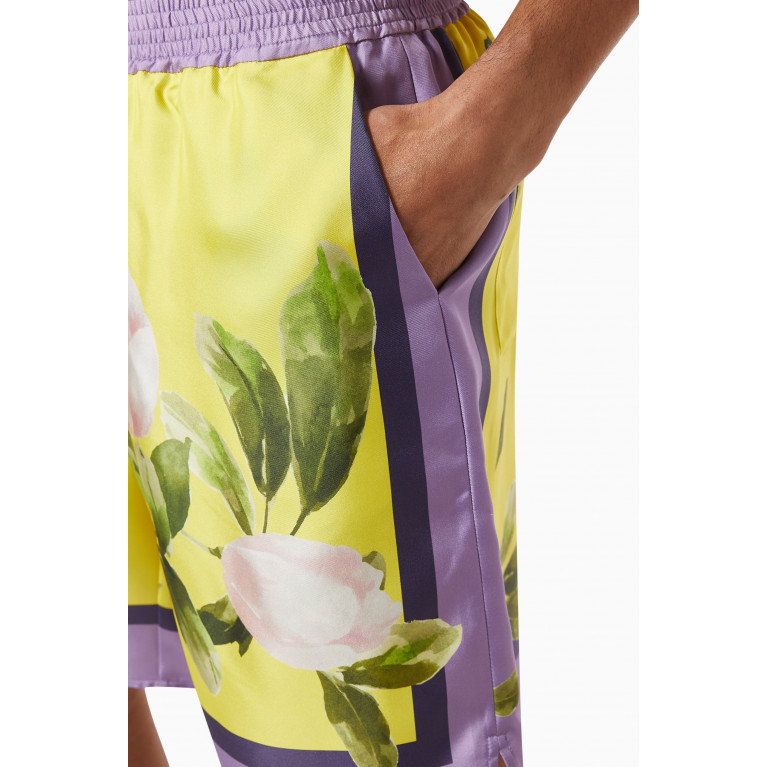 Valentino - Flying Flowers Bermuda Shorts in Silk