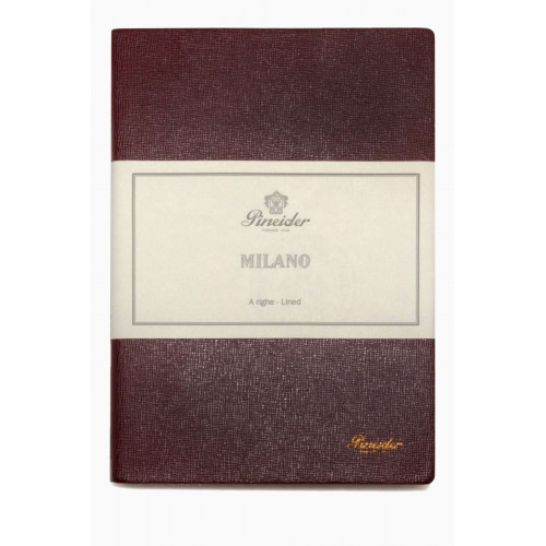 Pineider - Milan Notes, 14.5 x 21 Diary Burgundy