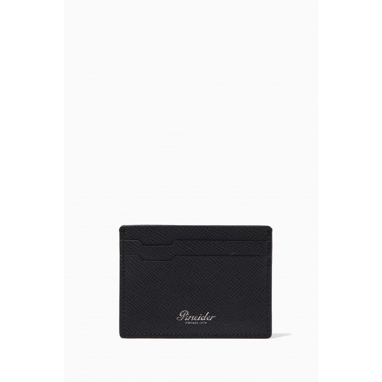 Pineider - 720 Card Holder in Leather Black