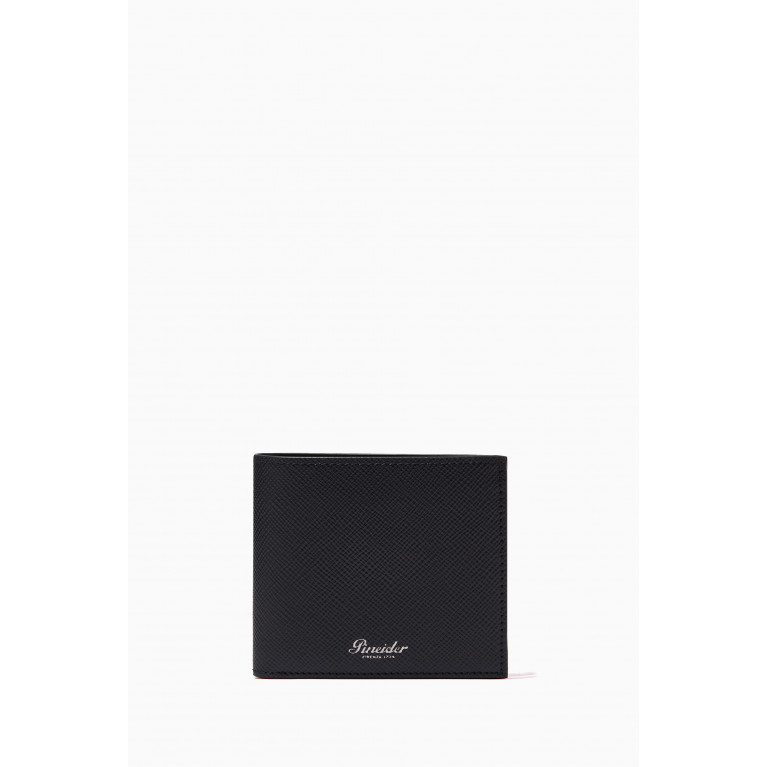 Pineider - 720 Bi-Fold Wallet in Leather Black