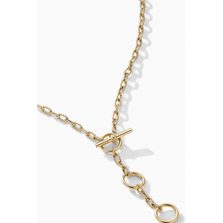 David Yurman - DY Madison® Three Ring Chain Necklace in 18kt Yellow Gold