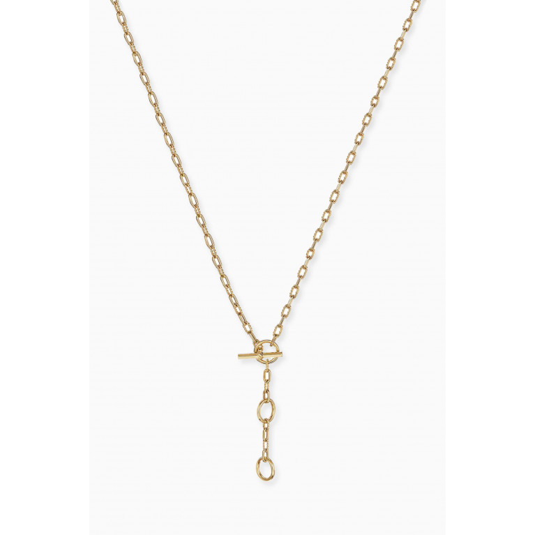 David Yurman - DY Madison® Three Ring Chain Necklace in 18kt Yellow Gold