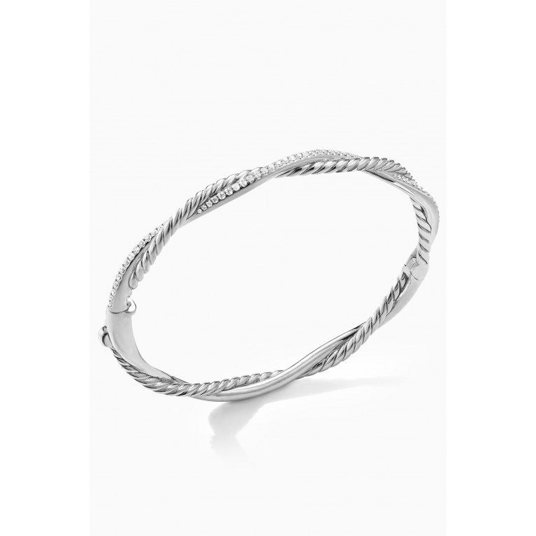 David Yurman - Petite Infinity Diamond Bracelet in Sterling Silver