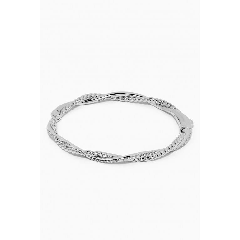 David Yurman - Petite Infinity Diamond Bracelet in Sterling Silver