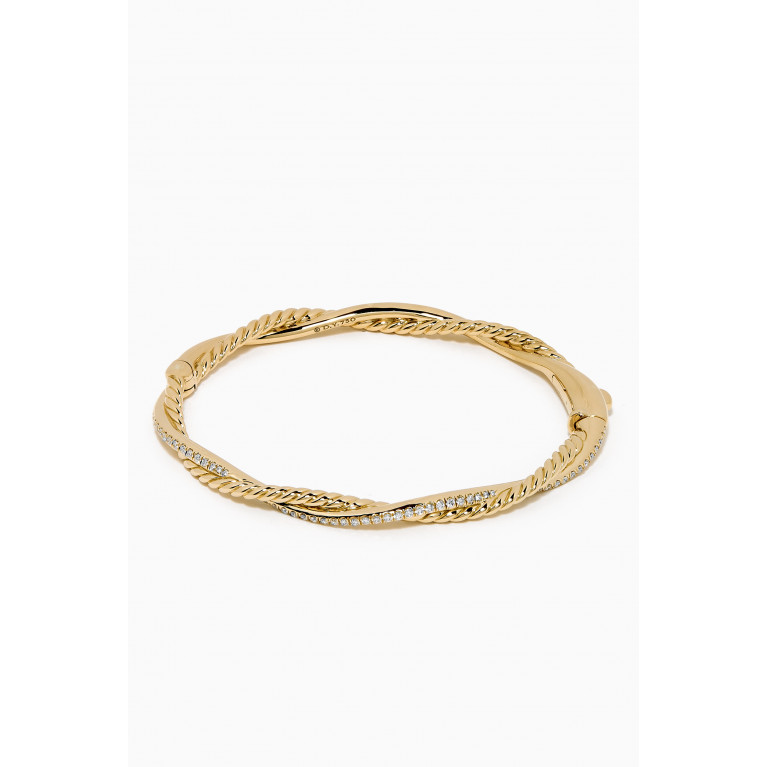 David Yurman - Petite Infinity Diamond Bracelet in 18kt Yellow Gold