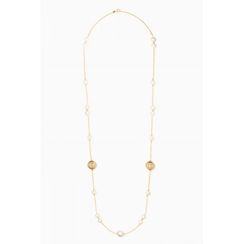 The Jewels Jar - Huda Pearl Necklace in 18kt Gold-plated Sterling Silver