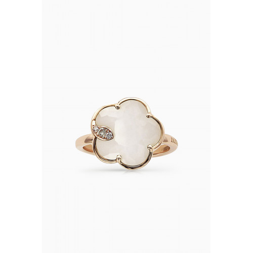 Pasquale Bruni - Petit Joli Diamond Ring with White Agate in 18kt Rose Gold