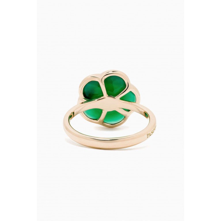 Pasquale Bruni - Petit Joli Diamond Ring with Green Agate in 18kt Rose Gold