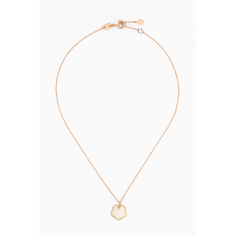 Pasquale Bruni - Petit Joli Diamond Necklace with White Agate in 18kt Rose Gold