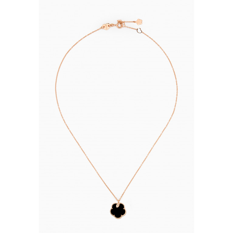 Pasquale Bruni - Petit Joli Diamond Necklace with Onyx in 18kt Rose Gold