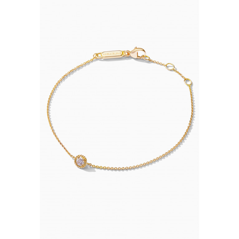 Gafla - Salasil Bracelet with Diamond in 18kt Yellow Gold, Small