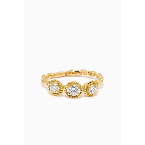 Gafla - Salasil Trio Diamond Ring in 18kt Yellow Gold Yellow