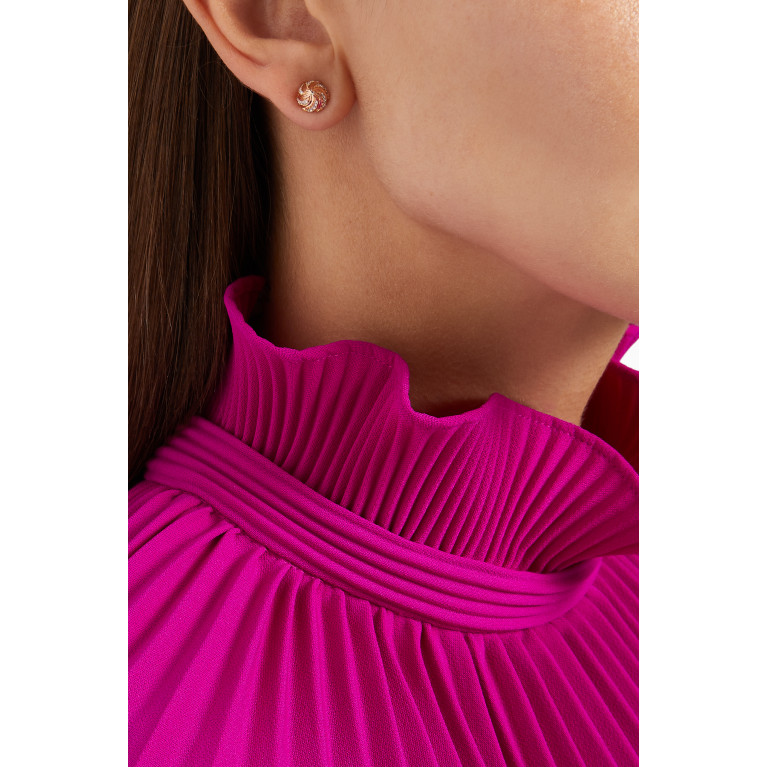 Gafla - Merwad Stud Earrings with Diamonds in 18kt Rose Gold