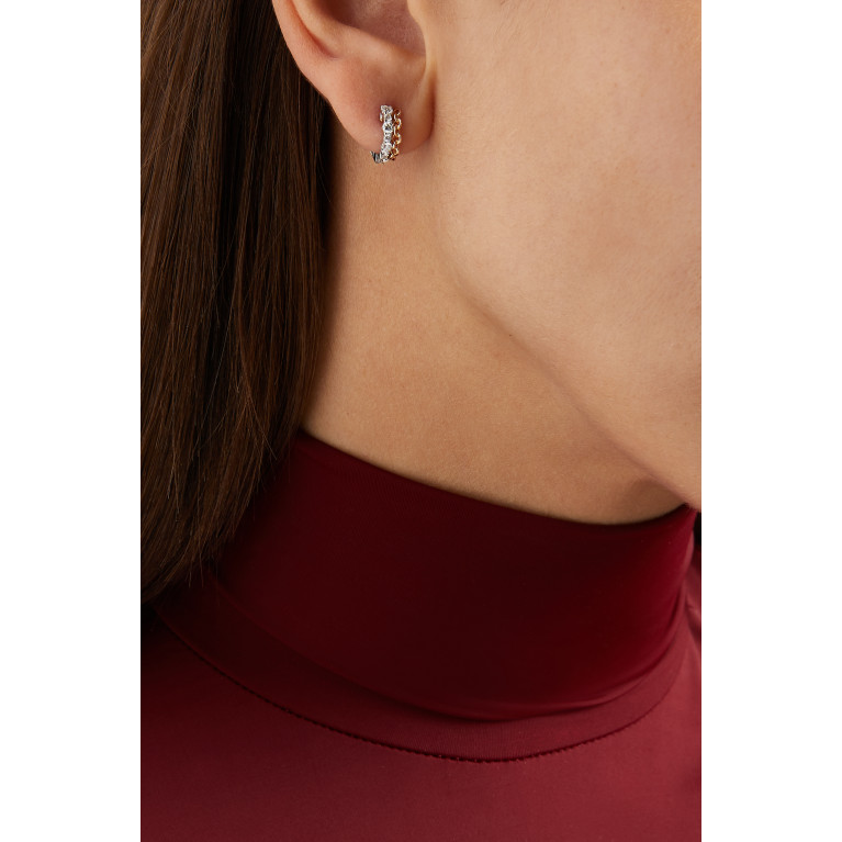 Gafla - Salasil Hoop Earrings with Diamonds in 18kt Rose Gold, Small