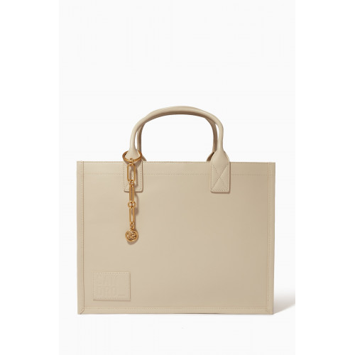 Sandro - Tote Bag in Leather Neutral