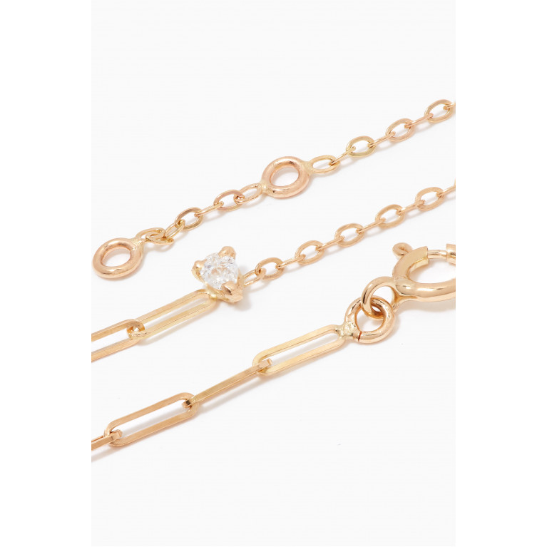Yvonne Leon - Les Solitaires Bracelet with Pear Diamond in 18kt Yellow Gold Yellow