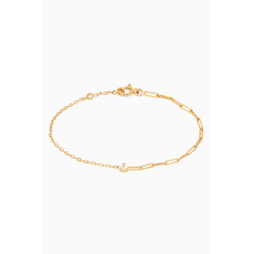 Yvonne Leon - Les Solitaires Bracelet with Pear Diamond in 18kt Yellow Gold Yellow