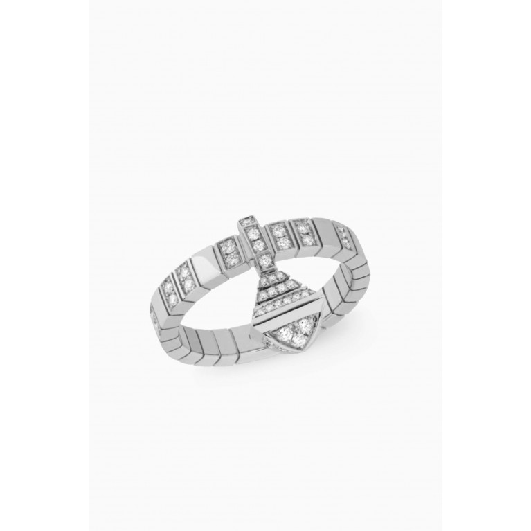 Marli - Cleo Charm Full Diamond Ring in 18kt White Gold