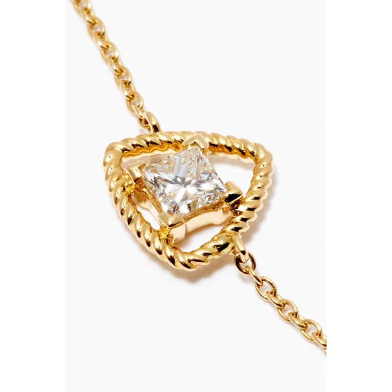 MKS Jewellery - Solitaire Diamond Princess Bracelet in 18kt Yellow Gold