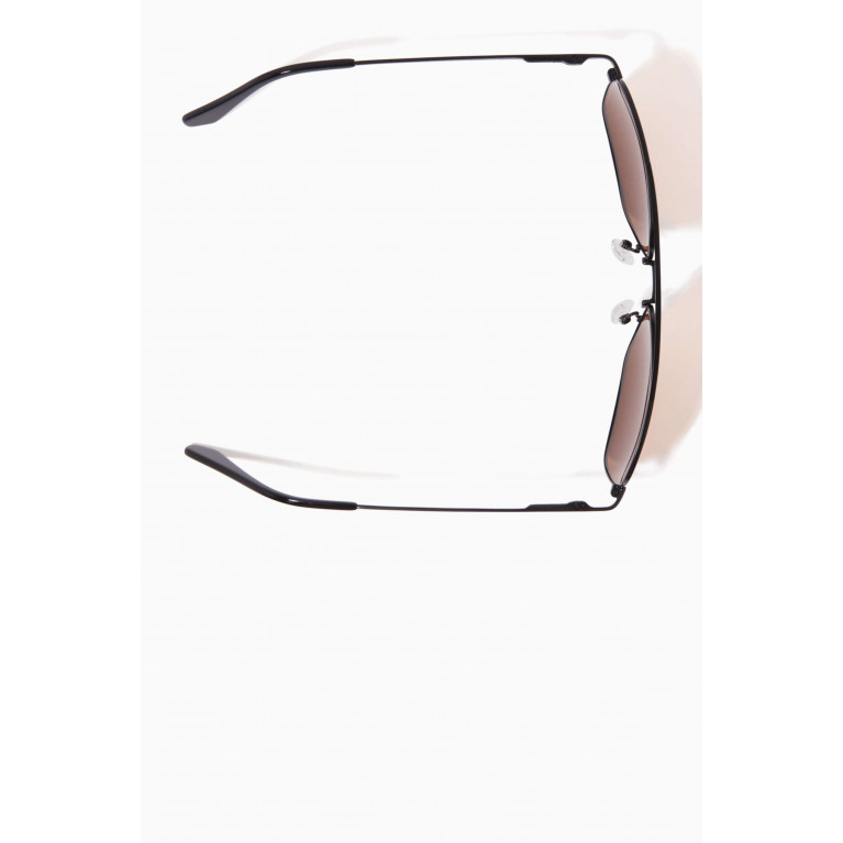 Roderer - Harry Aviator Sunglasses in Stainless Steel Black
