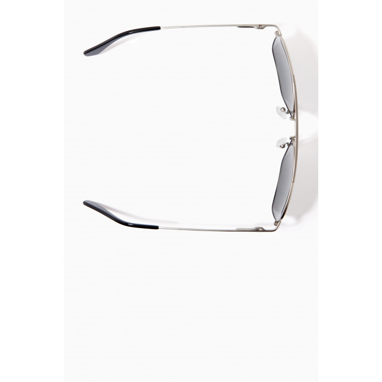 Roderer - Harry Aviator Sunglasses in Stainless Steel Silver