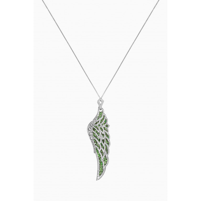 Garrard - Wings Lace Pendant Necklace in 18kt White Gold